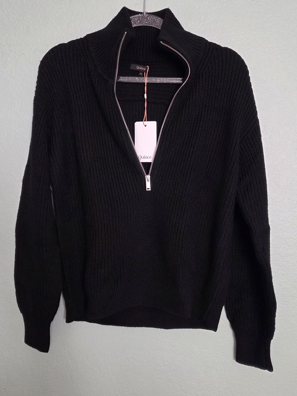 Quince Australian Merino Wool Half Zip Sweater XS